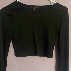 Forever 21, Black Crop Top